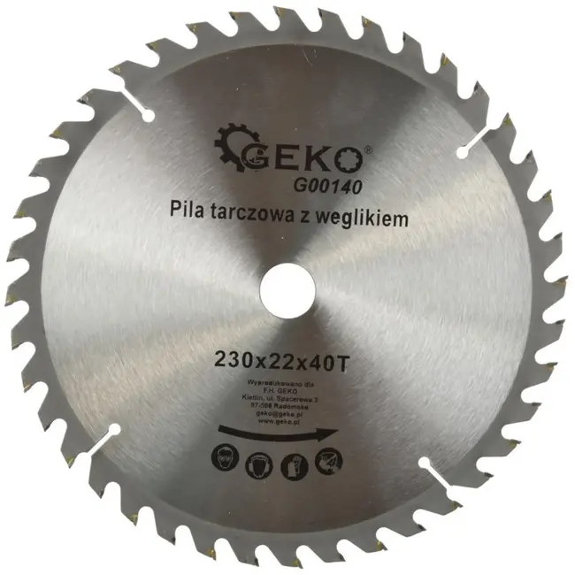 GEKO Cirkelzaagblad - Tungsten Carbide - 230 mm - 40 Tanden - Voor Houtbewerking