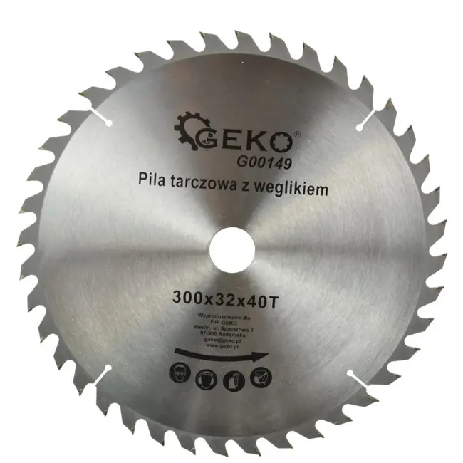 GEKO Cirkelzaagblad - Tungsten Carbide - 300 mm - 40 Tanden - Voor Hout en Kunststof