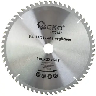 GEKO Cirkelzaagblad - Tungsten Carbide - 300 mm - 60 Tanden - Voor Houtbewerking