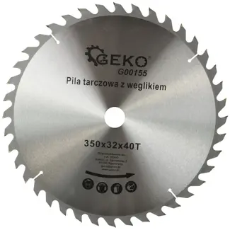 GEKO Cirkelzaagblad - Tungsten Carbide - 350 mm - 40 Tanden - Voor Houtbewerking