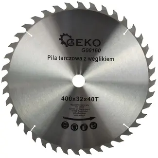 GEKO Cirkelzaagblad - Tungsten Carbide - 400 mm - 40 Tanden - Voor Houtbewerking
