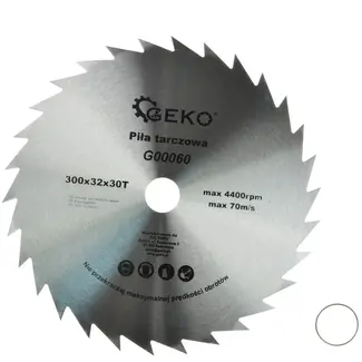 GEKO Zaagblad houtbewerking - 300 mm - 30 tanden - Staal - Voor doe-het-zelf en constructie