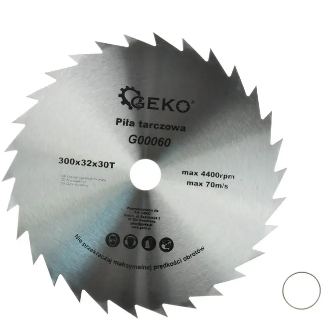 GEKO Zaagblad houtbewerking - 300 mm - 30 tanden - Staal - Voor doe-het-zelf en constructie