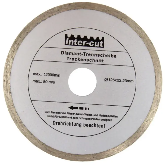 GEKO Diamantschijf - Continu Rand - 180 mm - Voor Keramiek en Natuursteen