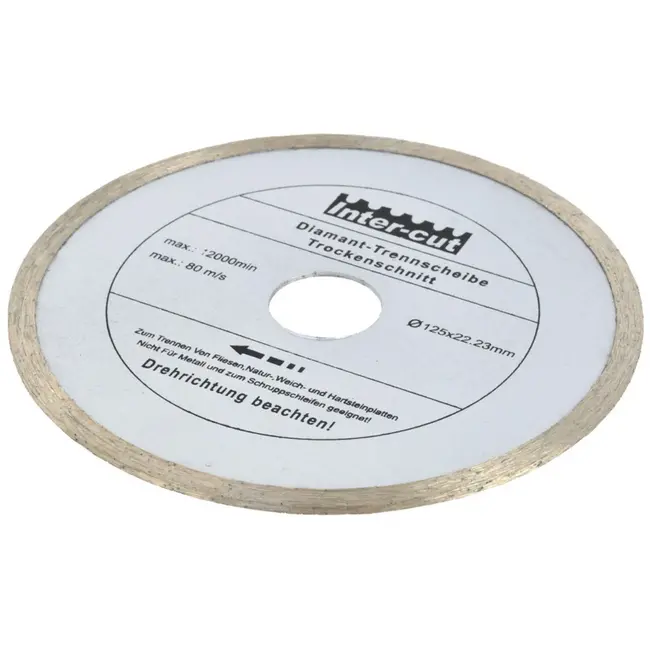 GEKO Diamantschijf - Continu Rand - 180 mm - Voor Keramiek en Natuursteen