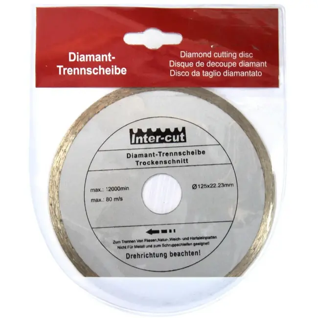 GEKO Diamantschijf - Continu Rand - 180 mm - Voor Keramiek en Natuursteen