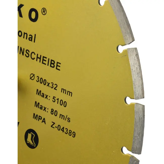GEKO Diamantschijf - Gesegmenteerde Rand - 300 mm - Voor Steen en Beton