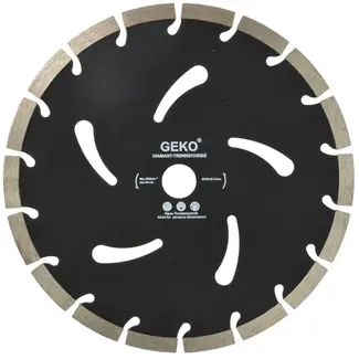 GEKO Segmented diamantzaagblad - Koelgaten - 230 mm - Zwarte afwerking