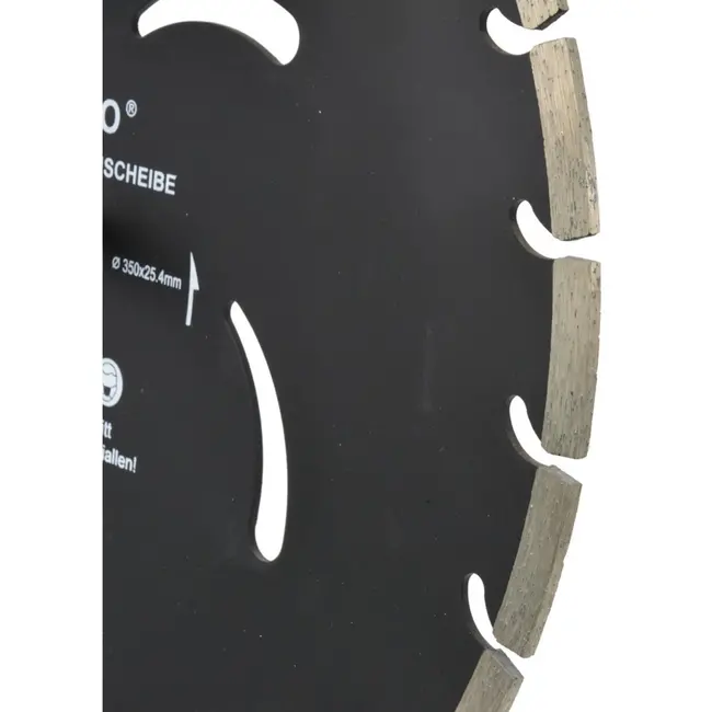 GEKO Segmented diamantzaagblad - 350 mm - Koelgaten - Lange levensduur
