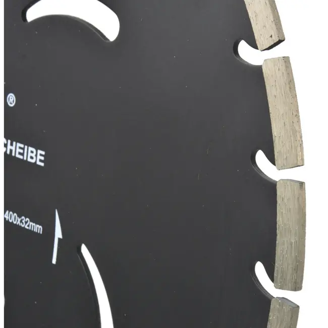 GEKO Diamantzaagblad - Gesegmenteerde Rand - 400 mm - Koelgaten - Lange Levensduur