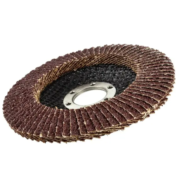 GEKO Aluminiumoxide lamellenschijf - 115 mm - korrel 36 - voor slijpen en afwerken - 10 stuks