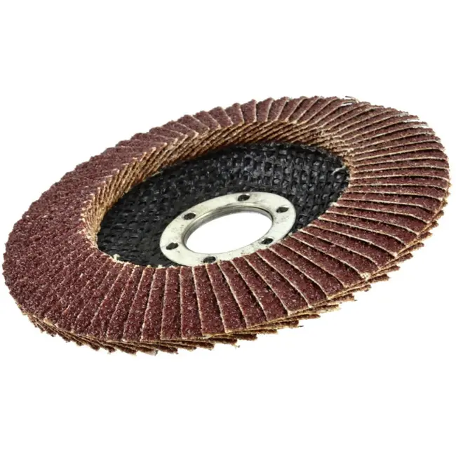 GEKO Aluminium oxide lamellenschijf - 115 mm - korrel 40 - voor staal en hout - 10 stuks