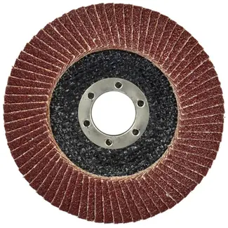 GEKO Aluminiumoxide lamellenschijf - 115 mm - korrel 60 - voor staal en houtbewerking - 10 stuks
