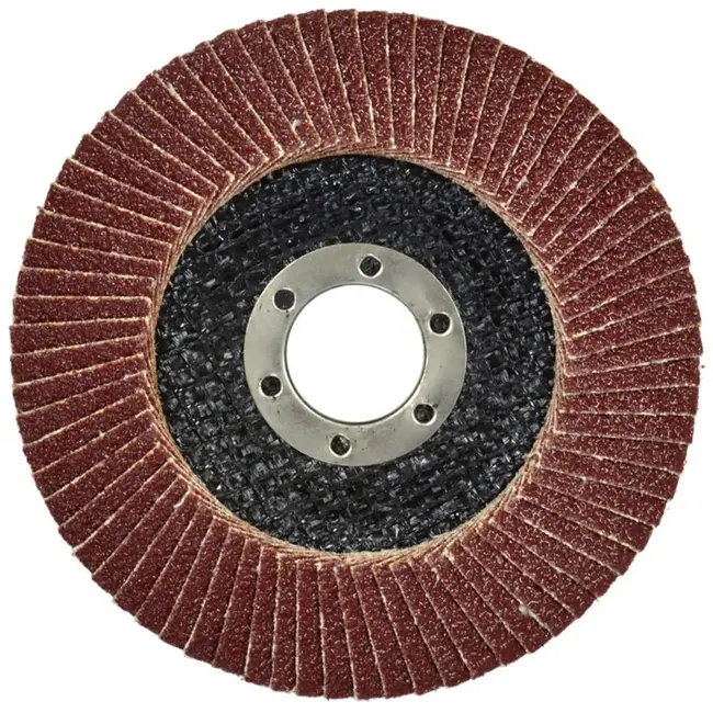 GEKO Aluminiumoxide lamellenschijf - 115 mm - korrel 60 - voor staal en houtbewerking - 10 stuks