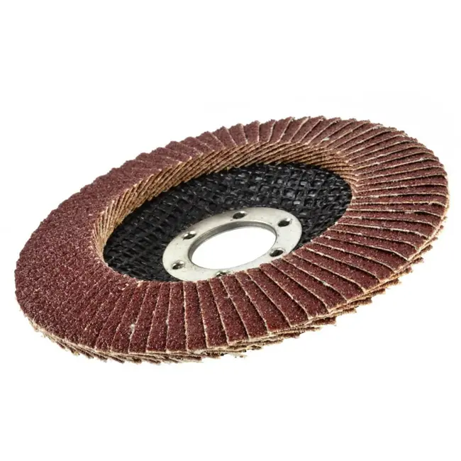 GEKO Aluminiumoxide lamellenschijf - slijpen en afwerken - 115 mm - korrel 80 - 10 stuks