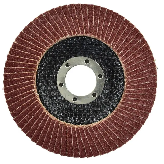 GEKO Aluminiumoxide lamellenschijf - 115 mm - korrel 100 - voor slijpen en afwerken - 10 stuks