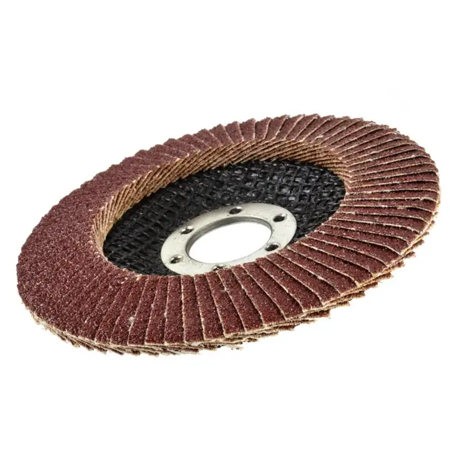 GEKO Aluminiumoxide lamellenschijf - 115 mm - korrel 100 - voor slijpen en afwerken - 10 stuks