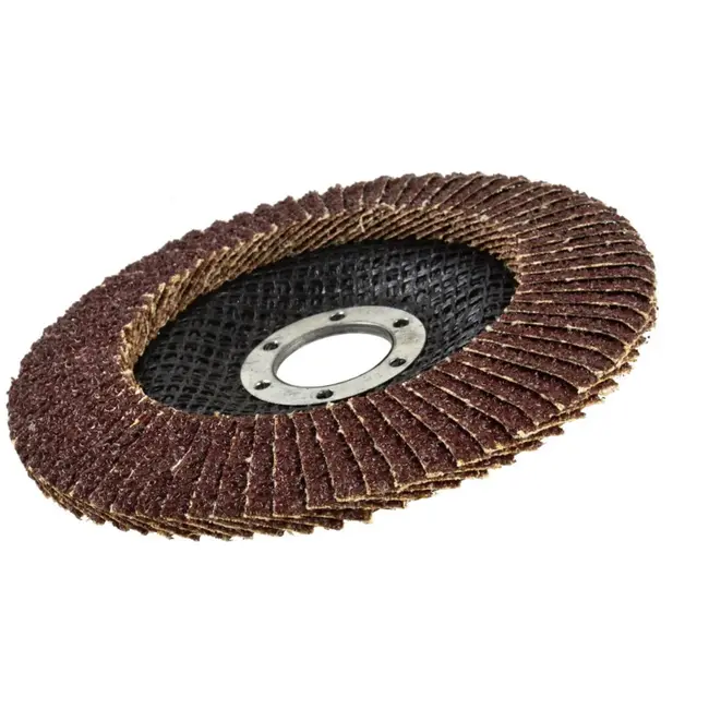 GEKO Aluminiumoxide lamellenschijf - 125 mm - Korrel 36 - Voor staal en hout - 10 stuks