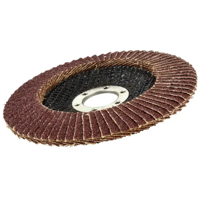 GEKO Aluminiumoxide lamellenschijf - 125 mm - korrel 40 - zware belasting - 10 stuks