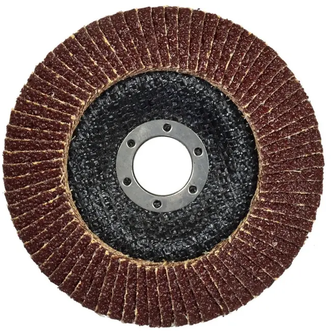 GEKO Aluminiumoxide lamellenschijf - slijpen en afwerken - 125 mm - korrel 100 - 10 stuks