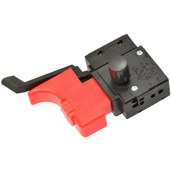 GEKO Schakelaar met snelheidsregeling en omkeerfunctie - 80 mm - Zwart