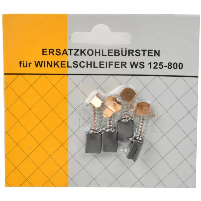 GEKO Koolborstels voor slijpmachine - 5x8x10 mm - Set van 4 stuks - Met groeven