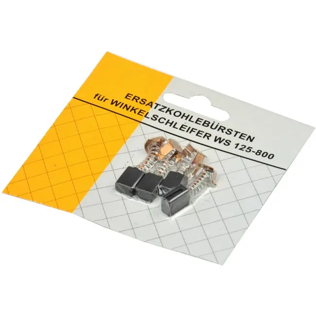 GEKO Koolborstels voor slijpmachine - 5x8x10 mm - Set van 4 stuks - Met groeven