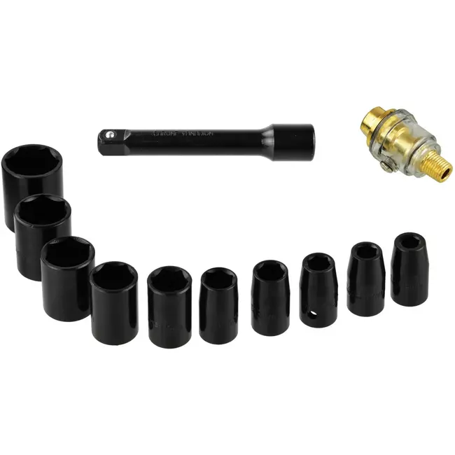 GEKO Luchtsleutel met Dopsleutelset - 310 Nm - 10-delig - Staal - 8-27 mm