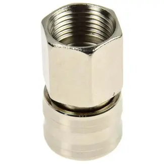 GEKO Rechte koppeling - stalen pneumatische snelkoppeling - 1/2 inch schroefdraad