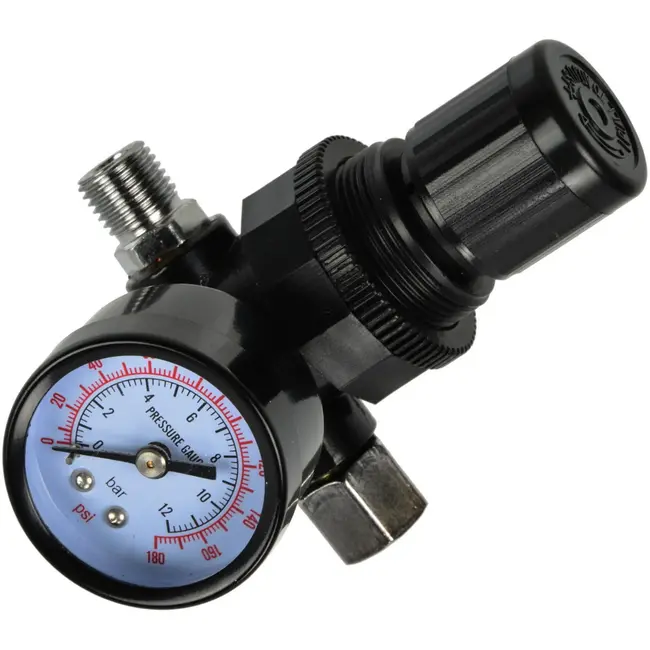 GEKO HVLP spuitpistool drukregelaar - nauwkeurige drukregeling - 0-12 BAR - 1/4" schroefdraad