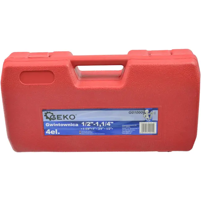 GEKO Ratelsnijset voor pijpen - 4-delig - Geschikt voor 1/2 tot 1-1/4 inch - Inclusief kunststof koffer