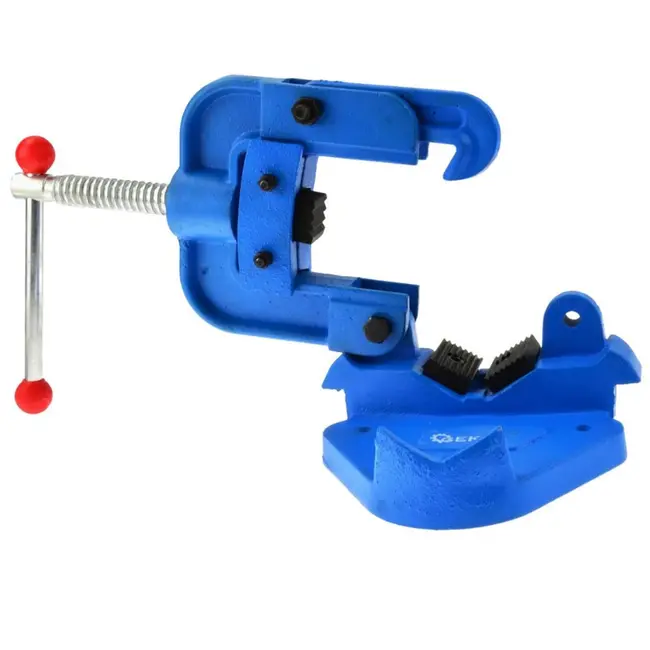 GEKO Pijpklem met scharnier - gietijzer - krachtige grip - 3 montagesleuven - voor pijpen tot 76 mm