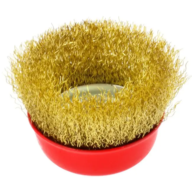 GEKO Koperen borstel - 75 mm - M14 draad - Voor metaalreiniging - Max 12.500 rpm