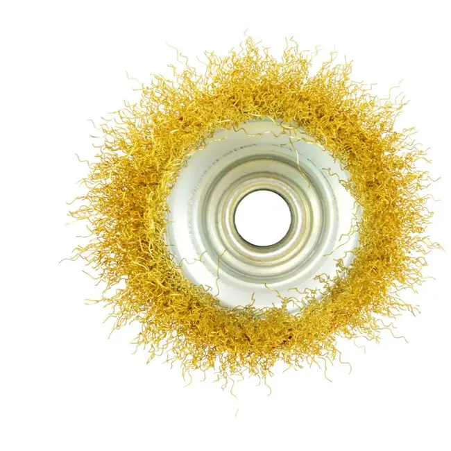 GEKO Koperen borstel - 75 mm - M14 draad - Voor metaalreiniging - Max 12.500 rpm