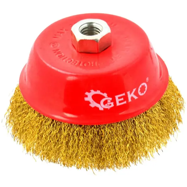 GEKO Koperen krulborstel - Flexibel & Duurzaam - 125 mm - M14 draad