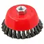 GEKO Stalen gedraaide draadborstel - agressieve reiniging - 100 mm - M14 draad