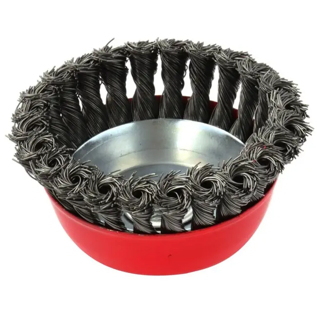 GEKO Stalen gedraaide draadborstel - agressieve reiniging - 100 mm - M14 draad