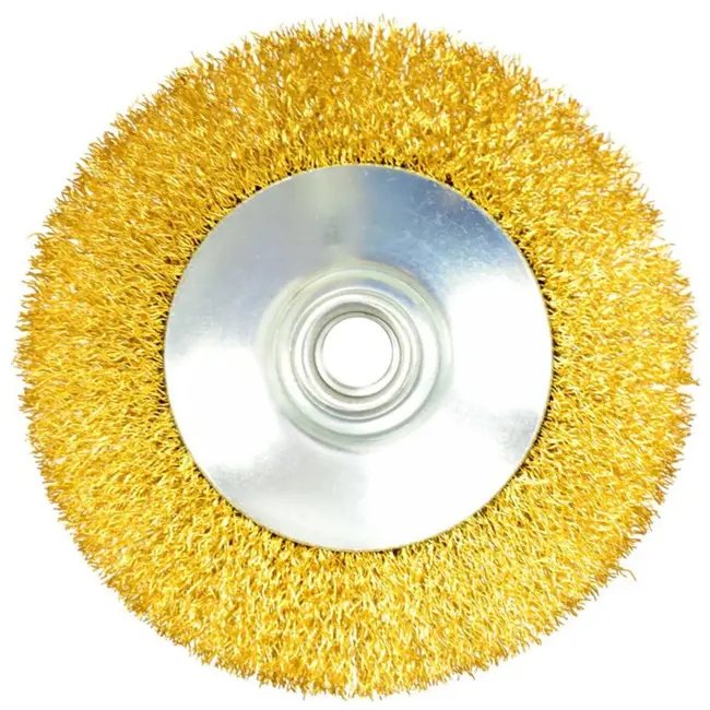 GEKO Messing draadborstel wiel - flexibel en duurzaam - 115 mm - M14 draad