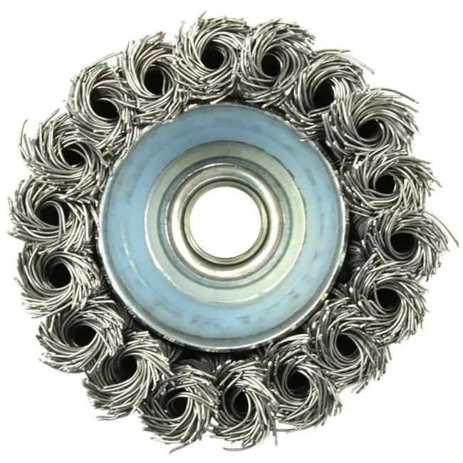 GEKO Getorde staalborstel - Versterkte band - M14 draad - 65 mm - Voor agressieve reiniging