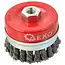GEKO Stalen gedraaide draadborstel - 100 mm - M14 schroefdraad - met band - voor agressieve reiniging