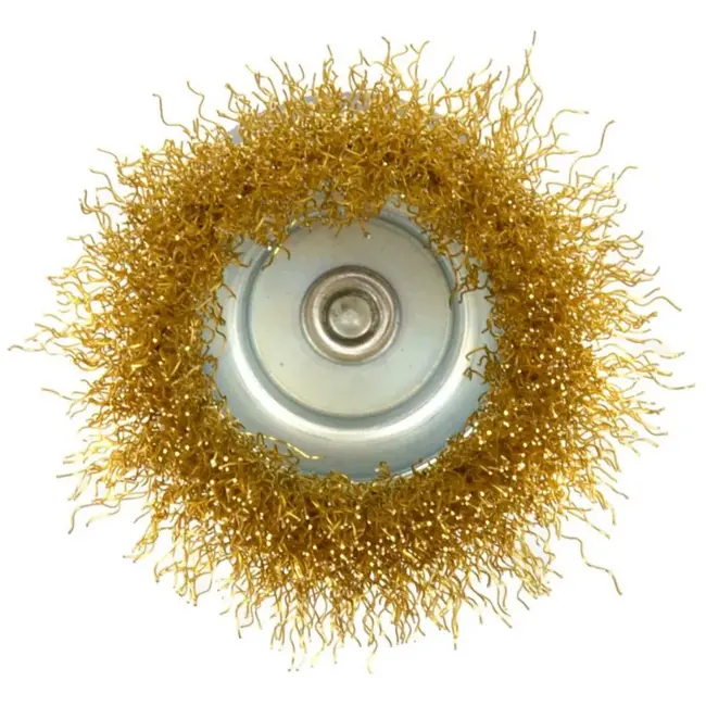 GEKO Stalen draadborstel - 75 mm - Flexibel en duurzaam - Voor boormachines - 6 mm as