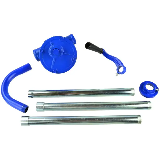 GEKO Handmatige roterende brandstofpomp - gietijzer - 3-delige zuigbuis - max. 25 l/min - voor vaten tot 210 l