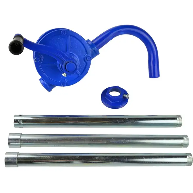 GEKO Handmatige roterende brandstofpomp - gietijzer - 3-delige zuigbuis - max. 25 l/min - voor vaten tot 210 l