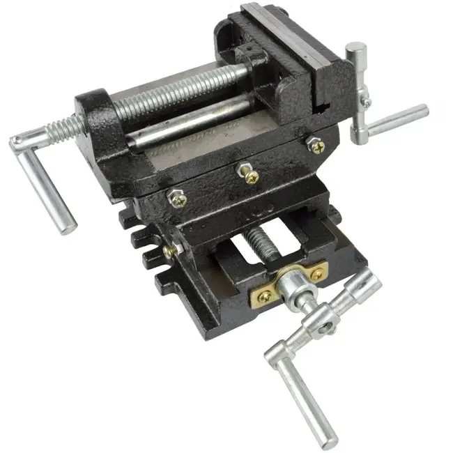 GEKO Kruisslede bankschroef - gietijzer - 100mm - veelzijdige klemfuncties