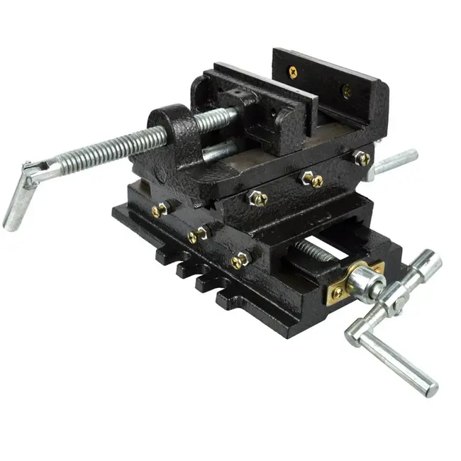 GEKO Kruisslede bankschroef - gietijzer - 100mm - veelzijdige klemfuncties