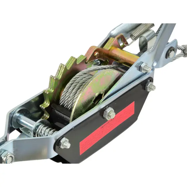 GEKO Handlier - 2000 kg capaciteit - Zinkgecoat staal - 1,8 m kabel - 2 haken