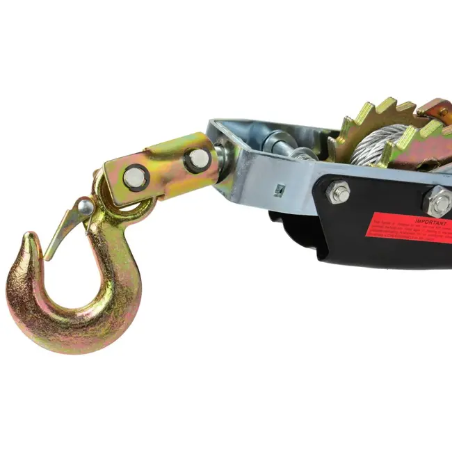 GEKO Dubbele tandwiel handtakel - 4000 kg capaciteit - 2,5 m kabel - roestbestendig staal