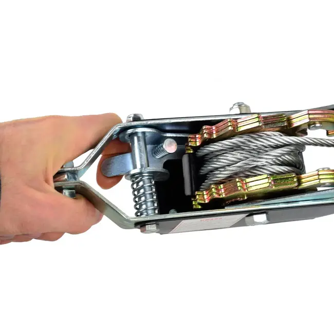 GEKO Handlier - Dubbele tandwieloverbrenging - 2000 kg capaciteit - 2,5 m kabel - Veiligheidsratel