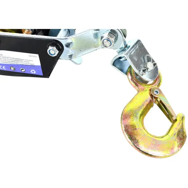 GEKO Handlier - Dubbele tandwieloverbrenging - 2000 kg capaciteit - 2,5 m kabel - Veiligheidsratel