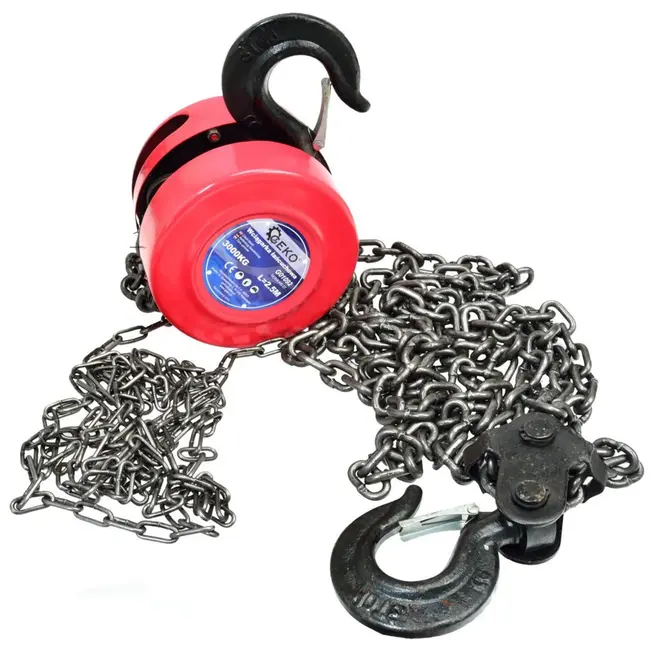 GEKO Kettingtakel - Handmatig - 3000 kg - 2,5 m - Duurzaam Staal